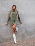 Abito in maglia menta