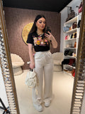 Pantalone Satin Shine con Brillantini