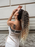 Coda #T2/27/613 riccia con Coulisse Biondo Degradè