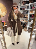 Cappotto con frange e fiocco 3 colori