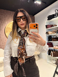 Camicia crop con tasche bianco