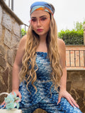 Completo blu con brillantini