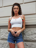 Top bianco ciliegie