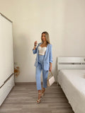 Completo giacca e pantalone carta da zucchero
