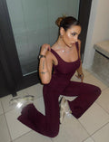 Tuta bordeaux push up