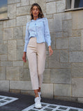 Pantalone vita alta burro