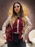 Maglia Parisienne a righe con spalla sciarpa