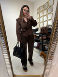 Giacca in Suede con Cintura