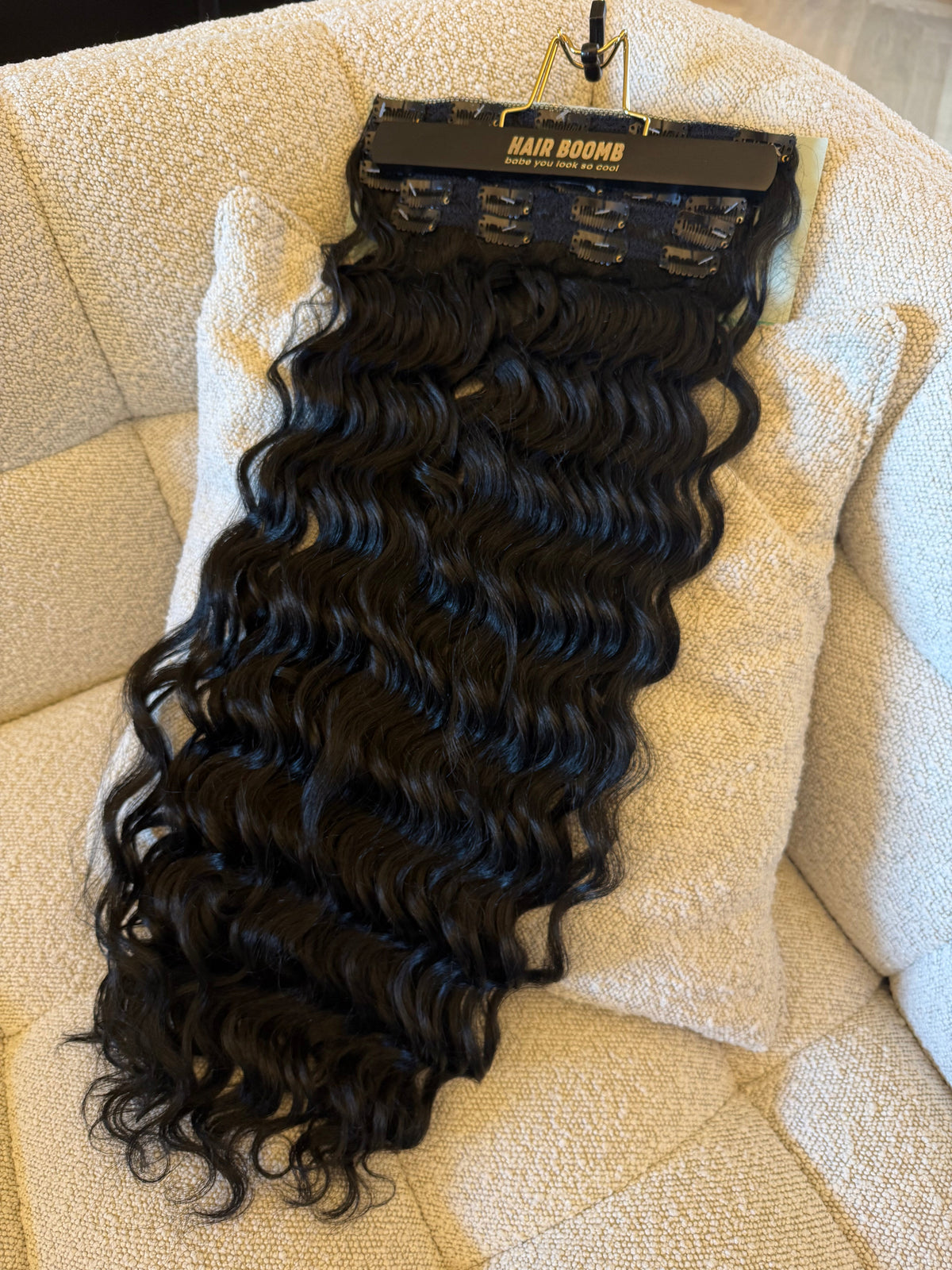 7 fasce onde morbide con clip nero