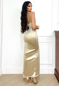 Abito bustier gold