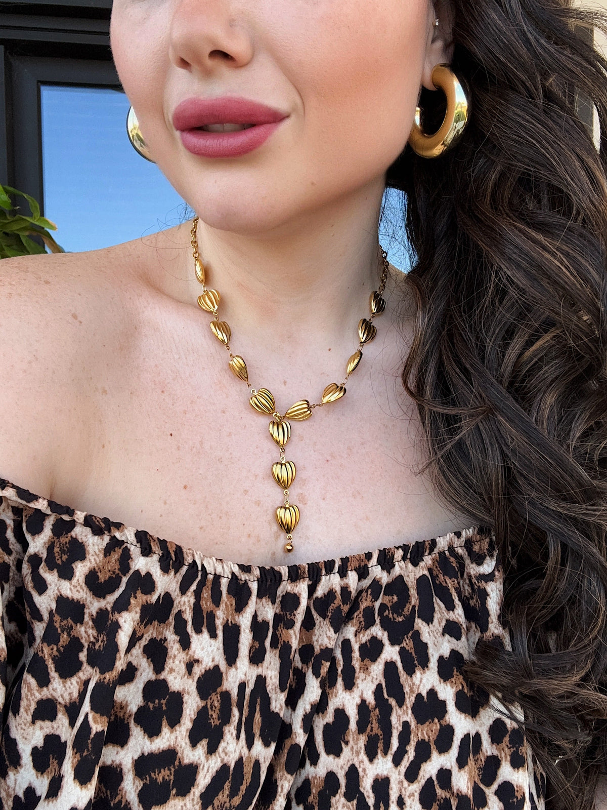 Collana gold con cuori