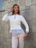 Pantalone vita alta burro