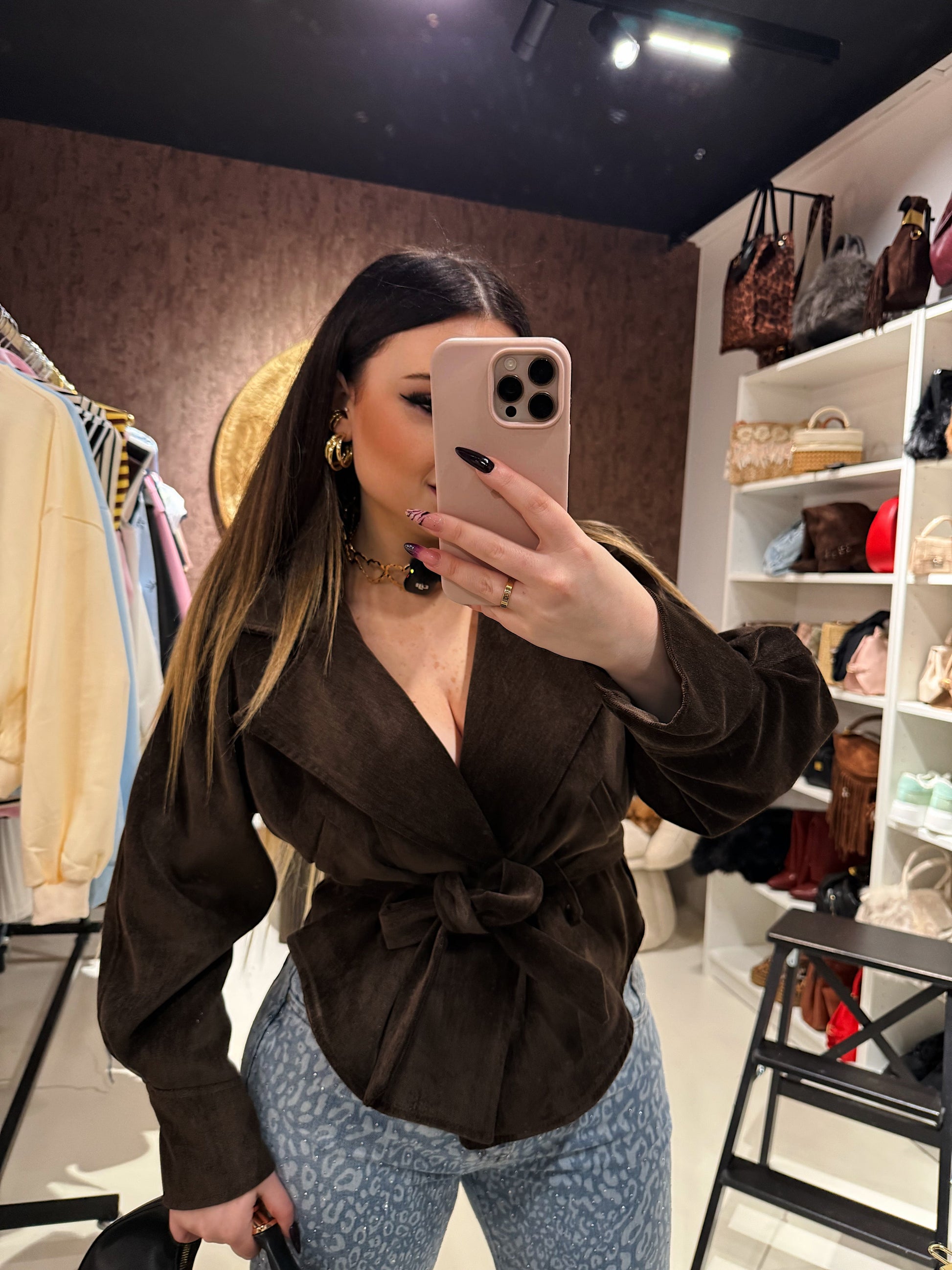 Giacca in suede