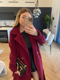 Cappotto lungo burgundy