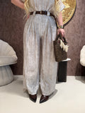 Completo camicia e pantalone stone con cintura