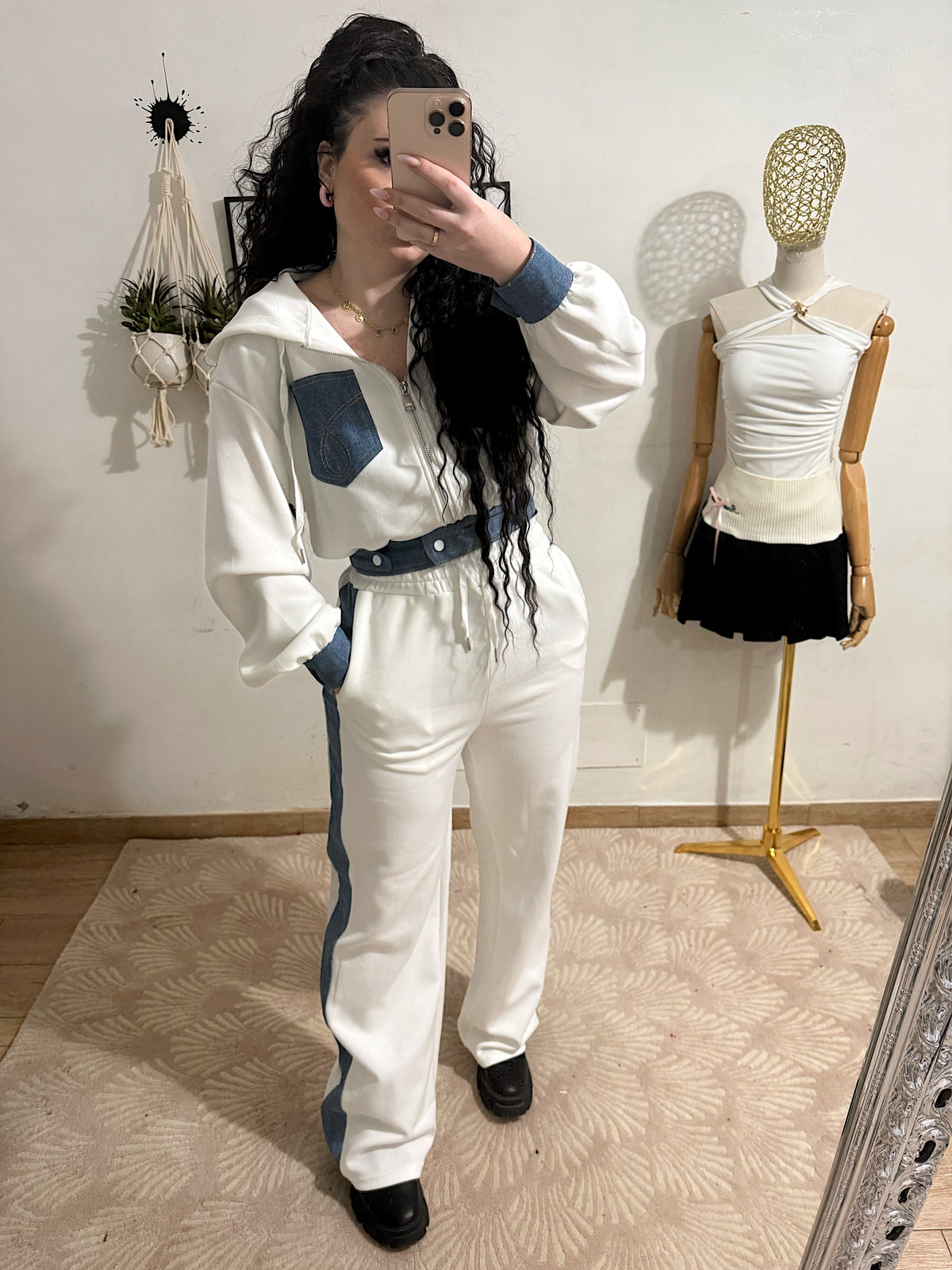 Tuta sportiva in denim