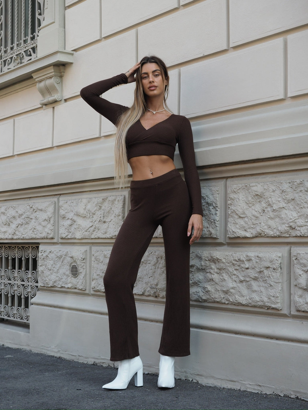 Completo casual/elegant choco
