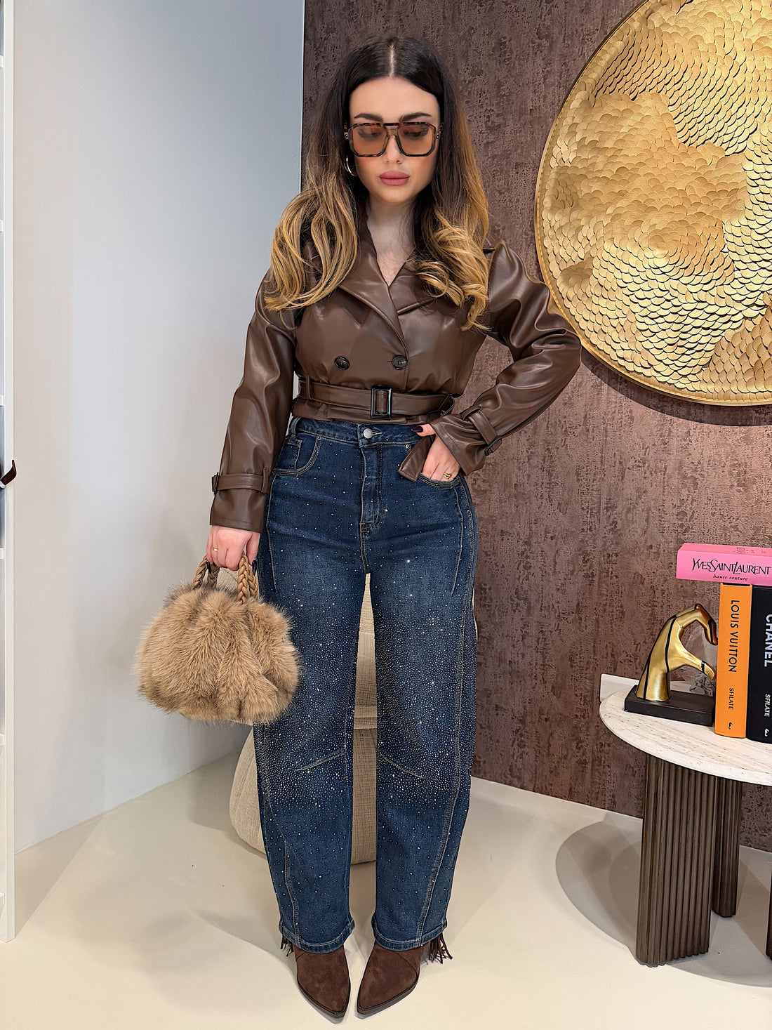 Jeans Balloon con brillantini