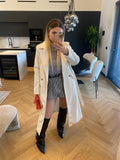Cappotto lungo panna
