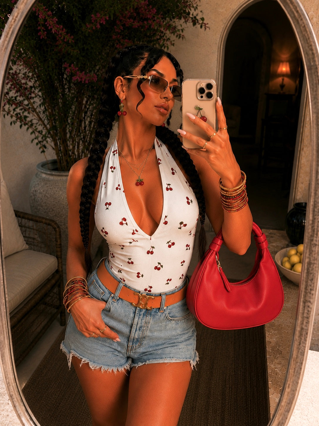 Top Halter Summer Print