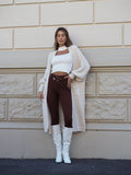Maxi cardigan beige