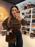 Camicia Rockwood a Quadri con Borchie