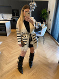 Cardigan bianco nero