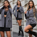 Blazer gessato grigio