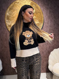 Maglione teddy animalier