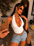 Top Halter Summer Print