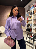 Camicia satin spalline imbottite