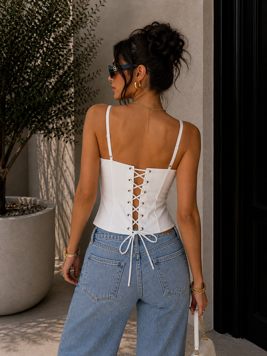 Corsetto  Lace Button con Lacci Posteriori