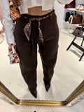 Jeans Wide Leg Brown