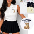 T-Shirt smanicata Teddy creative
