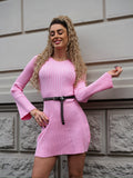 Abito in maglia rosa