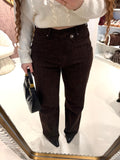 Jeans Wide Leg Animal Brown