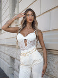 Body bianco in pizzo