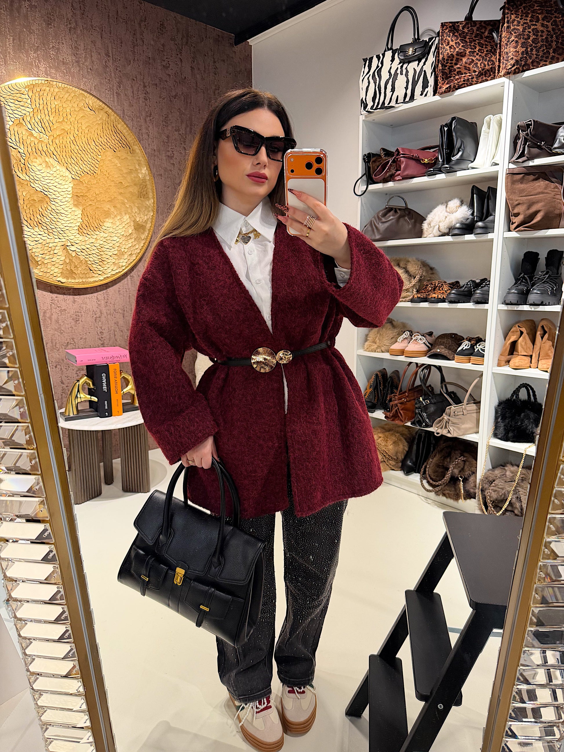 Cardigan Morbido Effetto Pelliccia