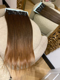 7 fasce Extension con clip castano Degradè T1b/30