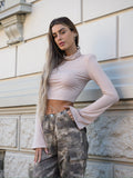 Maglia beige manica ampia