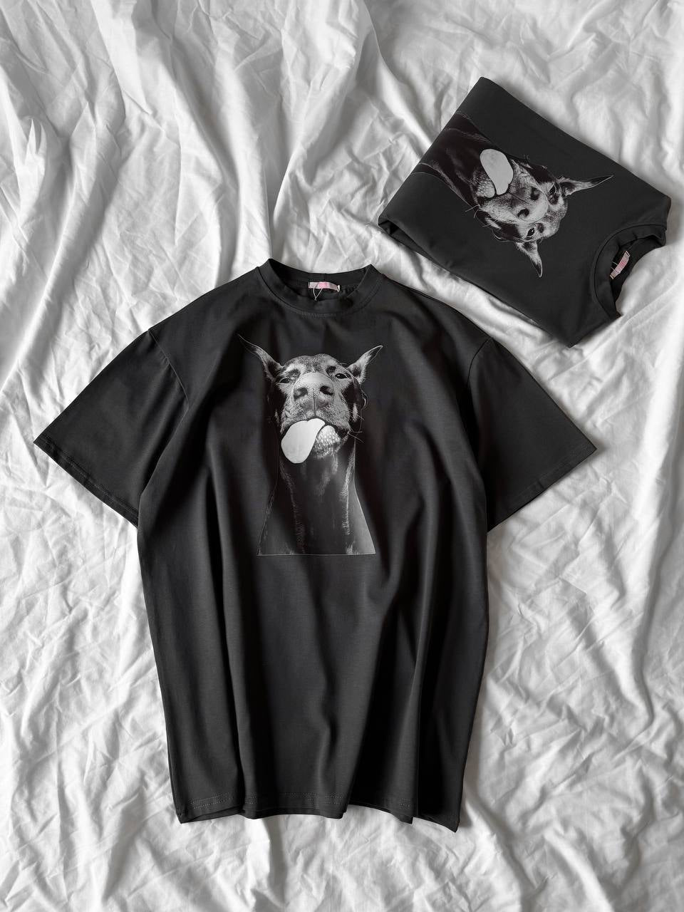 T-shirt grigio doberman