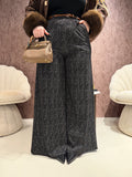 Pantalone city scuro con cinturina