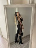 Leggins con trasparenza laterale