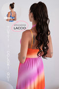 Coda con laccio effetto mosso vari colori