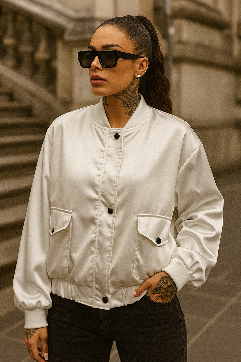 Bomber bianco