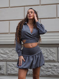 Set scaldacuore e gonna grigio