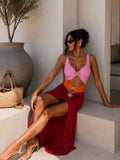 Bikini due pezzi con sole arancio