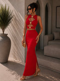 Completo Cut-Out con sole rosso