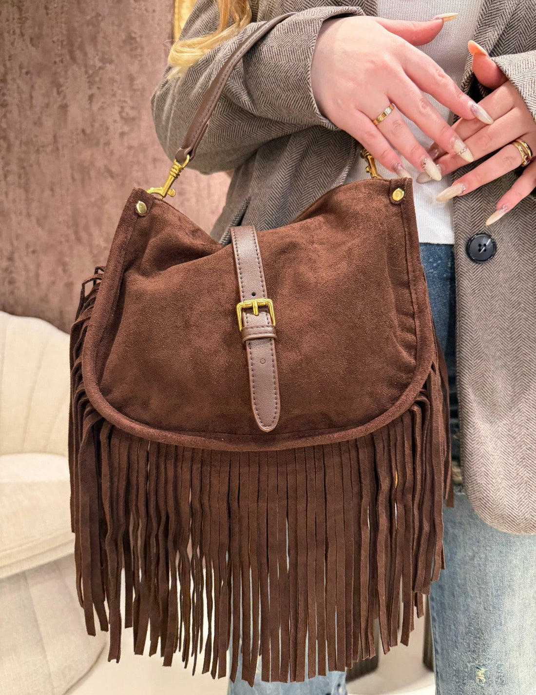 Borsa con frange