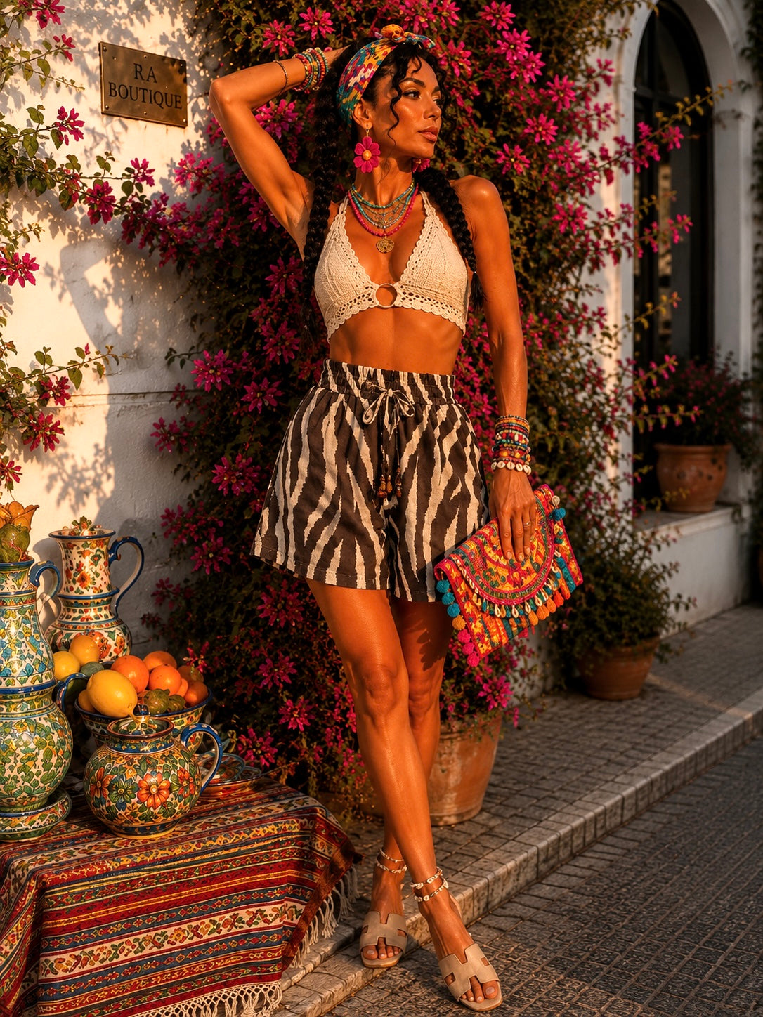 Shorts Animalier Safari Chic